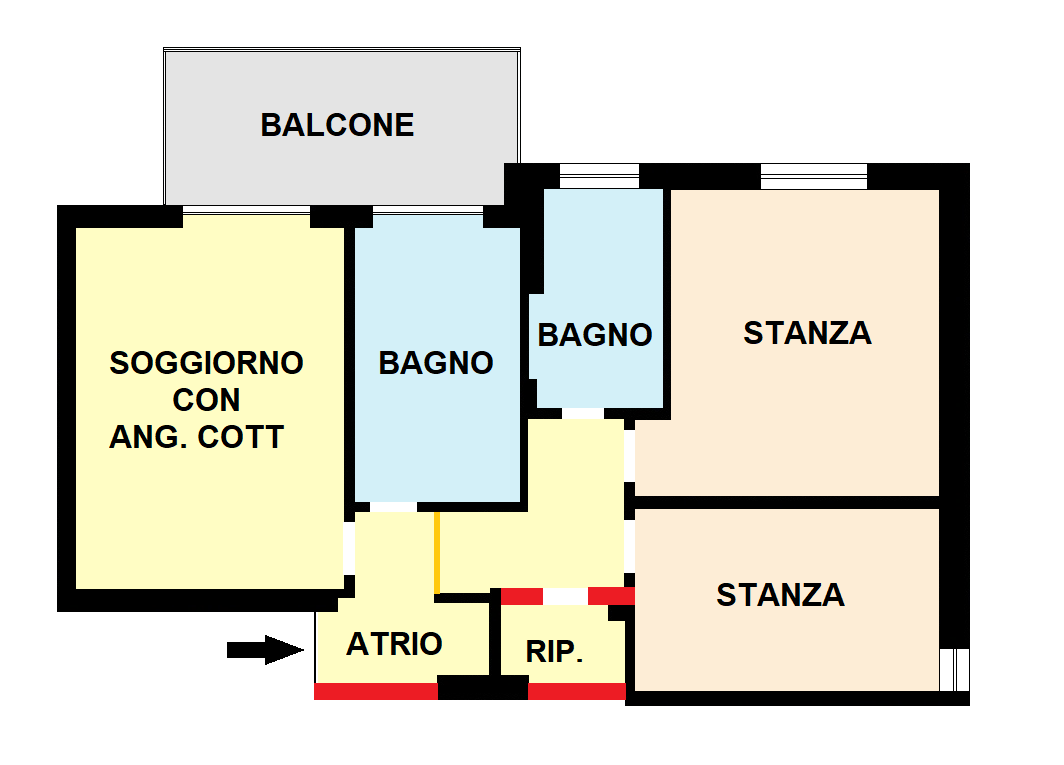 TRILOCALE IN VIA NAZARIO SAURO