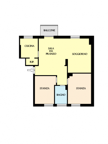 TRILOCALE ALL'ULTIMO PIANO IN VIA PIETRALBA