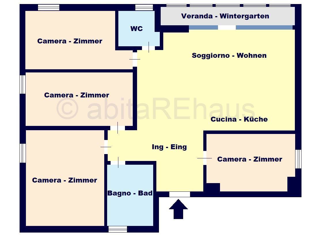 Grande abitazione di 4 stanze più soggiorno con cucina a vista. AV24030 - Via Parma
