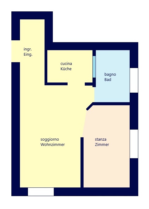 Bilocale con cucinino - Via Cavour - Cavourstraße